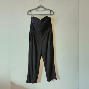 Express Black Strapless Jumpsuit